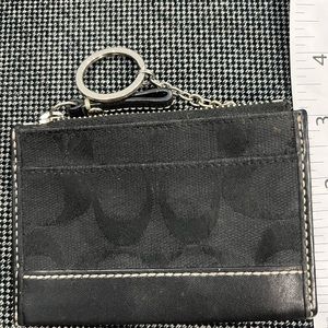 Used Black Coach coin purse